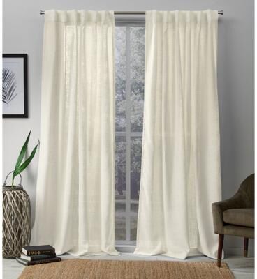 ATI Home Bella Sheer Hidden Tab Top Curtain Panel Pair