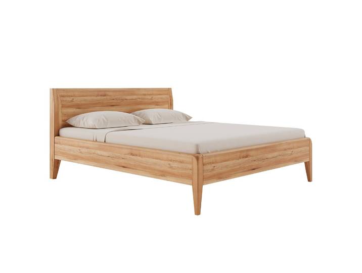 Massivholzbett Tanville 140 x 200cm Kernbuche Braun/Kernbuche Buche