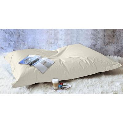 Sitzsack KINZLER "Sylt", beige (natur), B:130cm H:15cm, Baumwolle, Sitzsäcke, Sitzsack, Uni Farben, Bezug aus Baumwolle, ideal im Wohnzimmer & Kinderzimmer