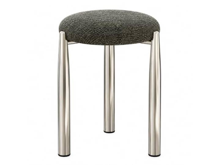 JSWHYBD Stapelbarer Schminkhocker, Runder Polsterhocker mit 3 Metallbeinen Platzsparender Hocker für Schminktisch, Schlafzimmer, Ankleide und Wohnzimmer(A)