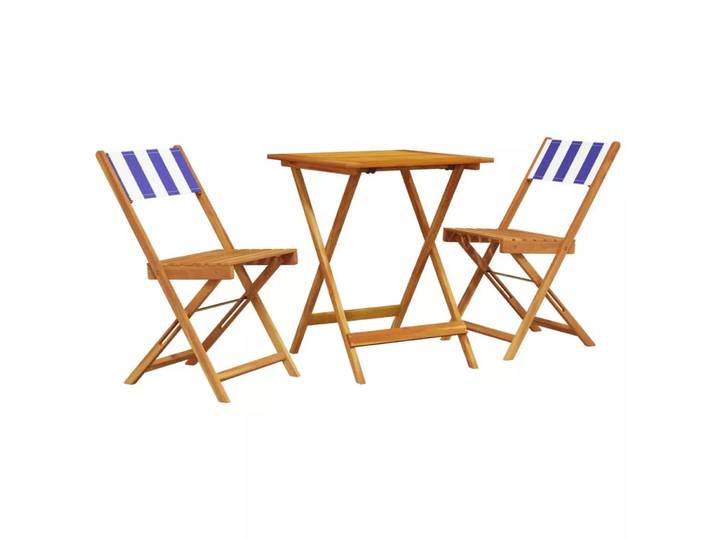VidaXL - Bistro set akazienholz, One Size, Blau