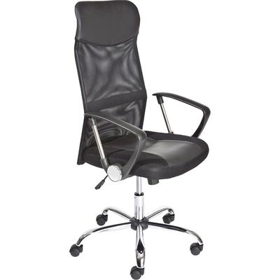 Drehstuhl INTER LINK "Torino, Bürostuhl für Homeoffice, ergonomisch, Schwarz", schwarz, Stühle, Drehstuhl, mit rollen und Armlehnen, Drehstuhl 360 drehbar, höhenverstellbar