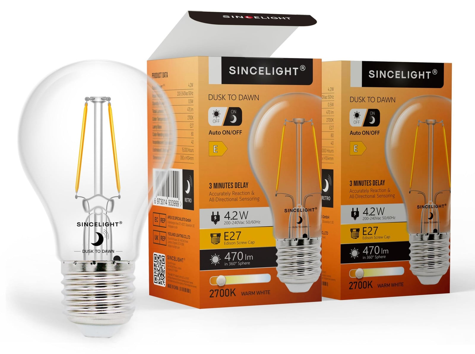 Selius Dusk to Dawn LED-lamp 4.2W met automatische aan/uit-functie
