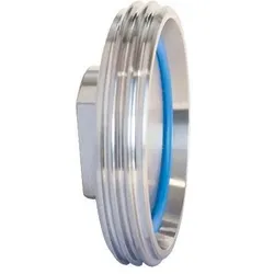 Teguma, Rohrverbindungstechnik, Milchrohrverschraubung Endstopfen VA (1.4301) 65Nenngrösse 95x1/6Zoll Zoll