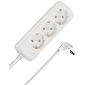 Hama Steckdosenleiste 30391, mit 1,4m Kabel, 3-fach in weiß