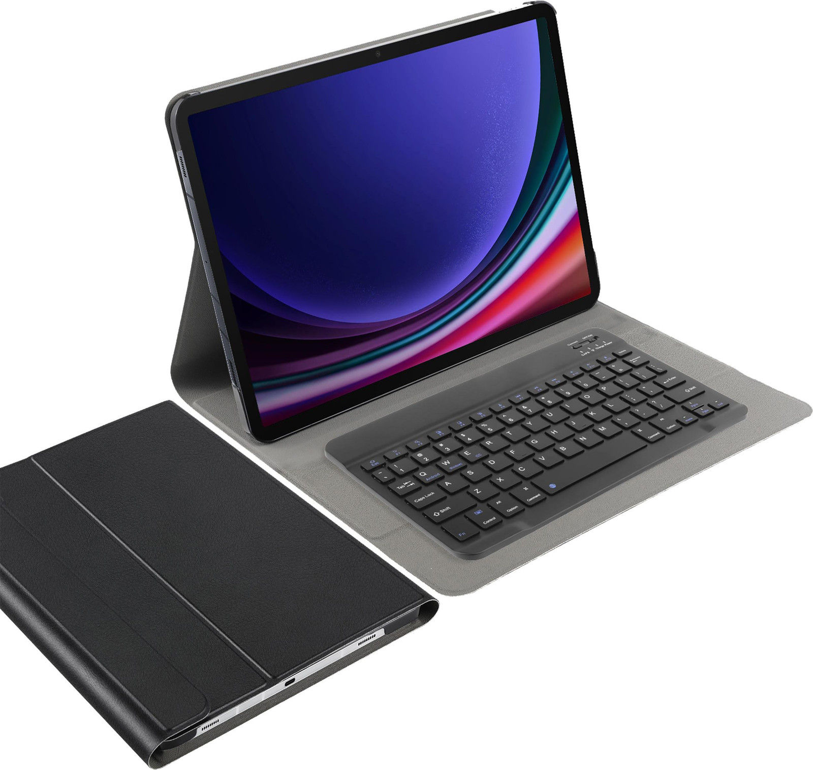 Cazy Tablet Hoes met Bluetooth Toetsenbord voor Samsung Galaxy Tab S12 Ultra / S11 Ultra - QWERTY Spaans - Zwart