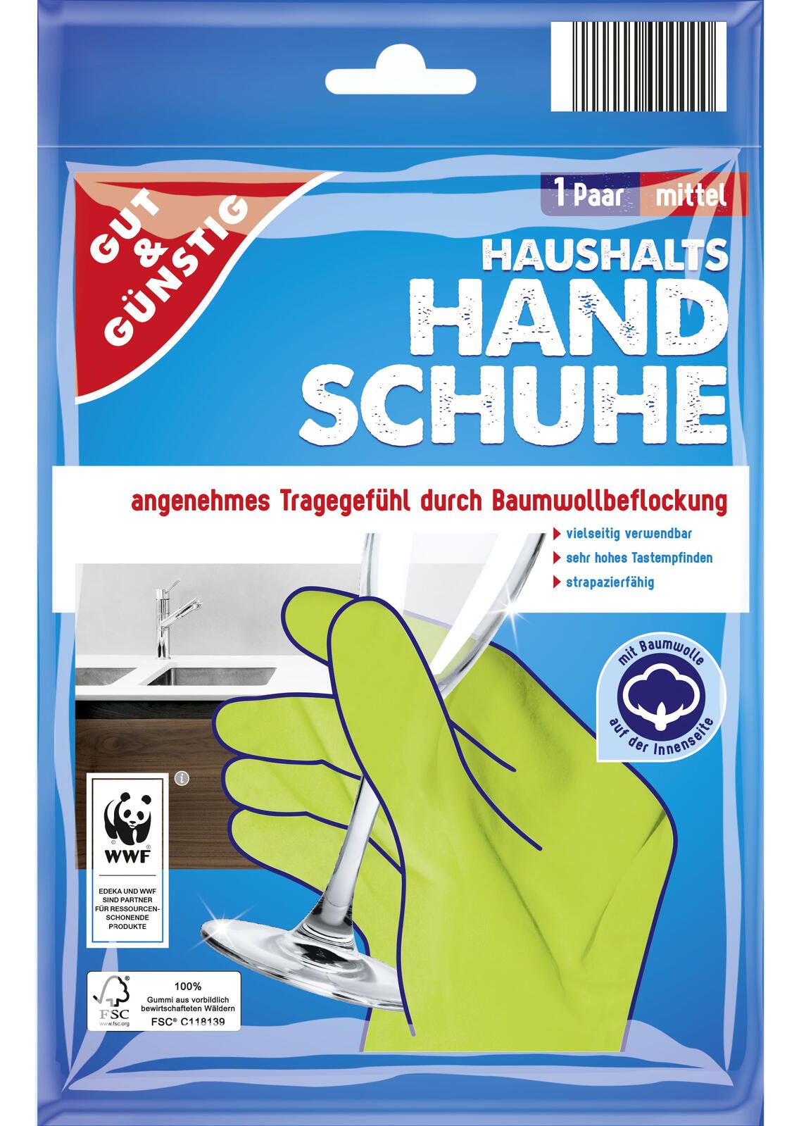GUT&GÜNSTIG Einmalhandschuhe M grün 3239073003