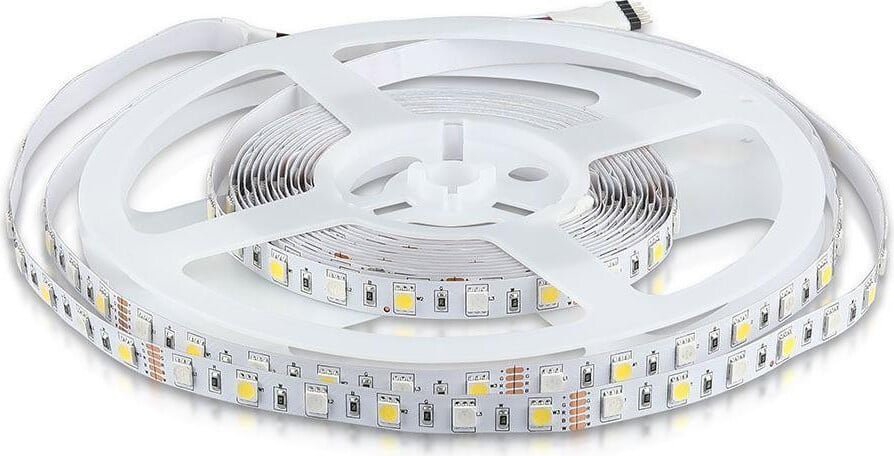 V-TAC VT-5050 LED-strip RGB + 6500K, SMD5050, 8W/m, 5 meter, 12V, IP20