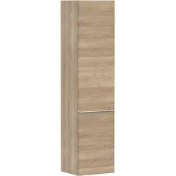 Hansgrohe Xelu Q Hochschrank Eiche Natur, 400x350mm, Türanschlag links, Mattweiß