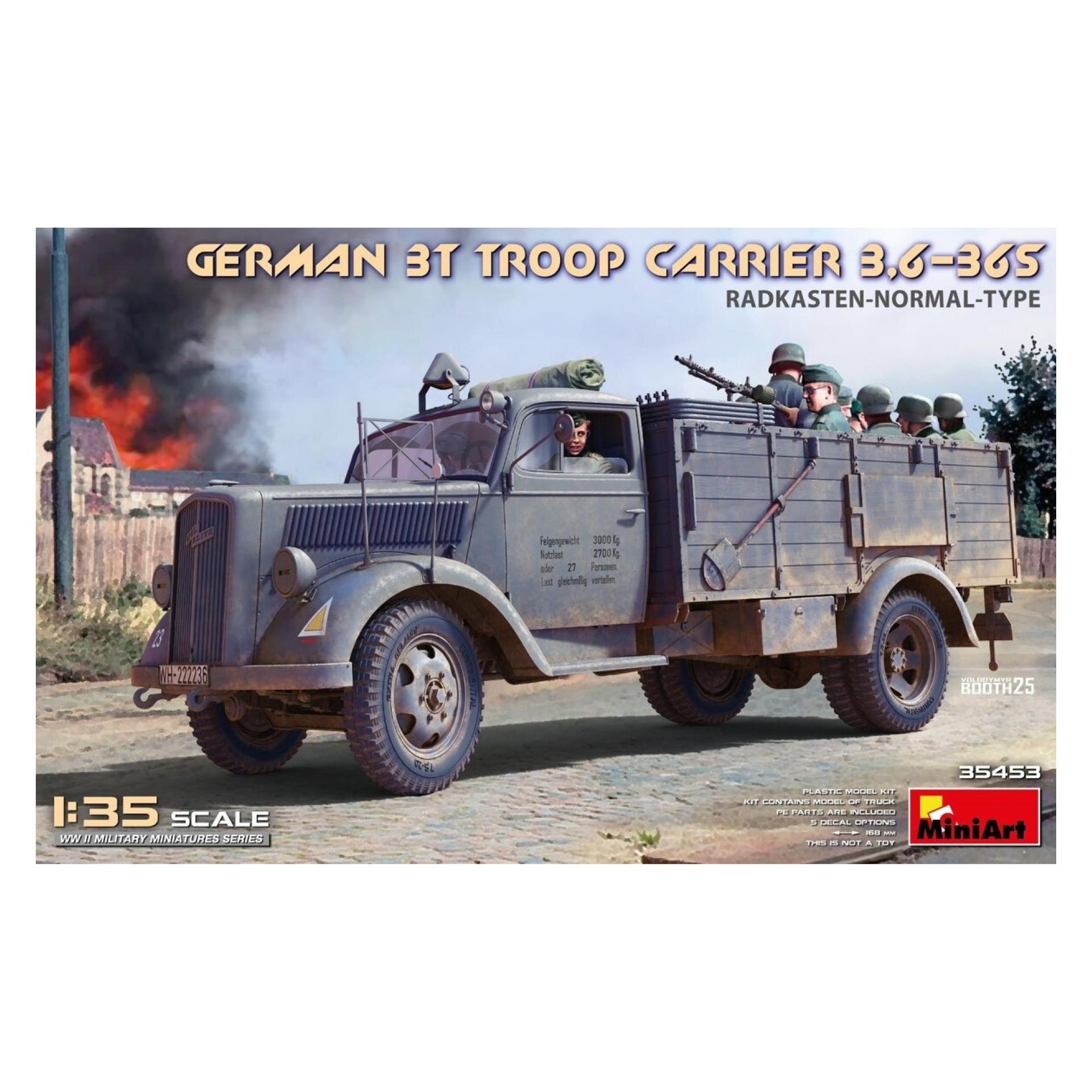 Mini art Miniart 1:35 - German 3T Truck 3,6-36S Radkasten Normal Type (550035453)