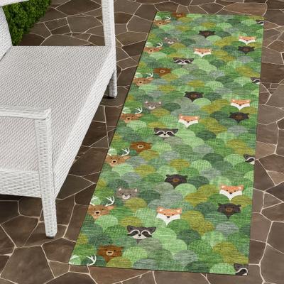 Addison Rugs Machine Washable Indoor/ Outdoor Whimsy Critters Chantille Rug