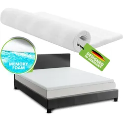 Juskys orthopädischer Topper 180 x 200 cm - 7 Zonen aus Memoryschaum 7 cm dick H2 - H3