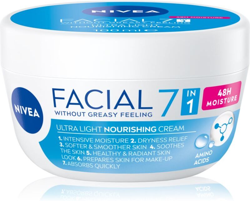 NIVEA Facial Nourishing crème légère nutrition et hydratation 7 en 1 100 ml