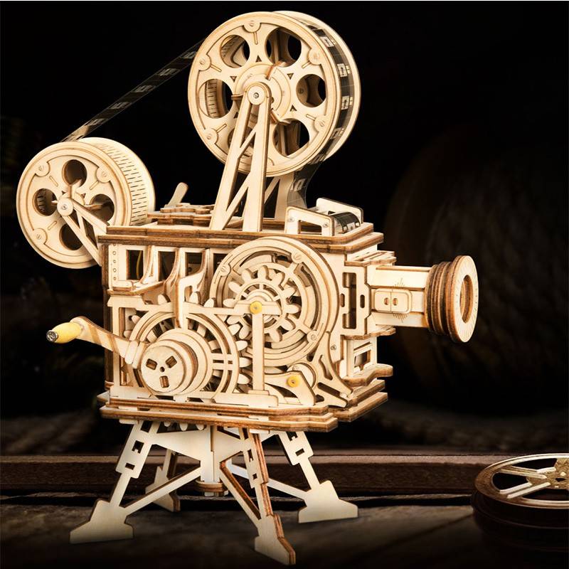 Vitascope, projecteur de film - Puzzle 3D Mécanique en bois Rokr