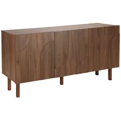 Oviala Business 3-türiges Sideboard aus Melamin 160 cm dunkler Holzeffekt
