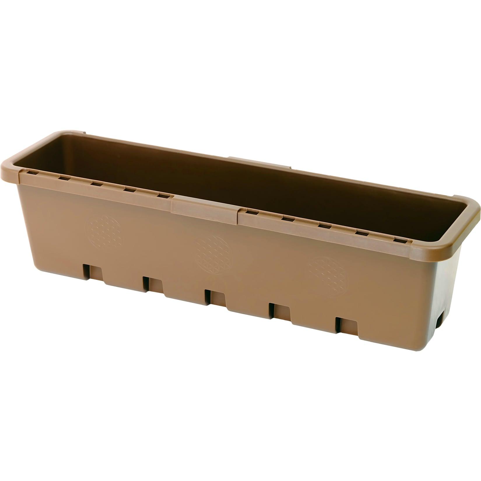 GreenLife Blumenkasten / Kräuterbox 10 Stück, terrabraun, komplett