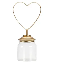 Markslöjd-SWEETIE Herzdekoration 15 LED warm weiss ,gold/klar, batteriebetrieben mit Timer,MPN705222