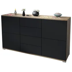 SIDEBOARD Rova Schwarz matt