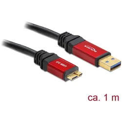 Delock Kabel USB 3.0 Typ-A Stecker > USB 3.0 Typ Micro-B Stecker 1 m Premium