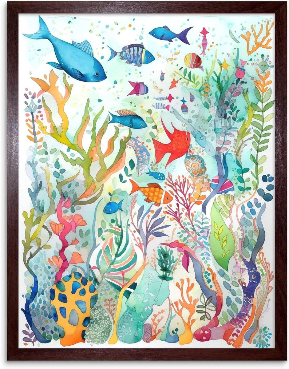Schilderij Kunstprint Wanddecoratie Poster Bruin - 30 x 41 cm