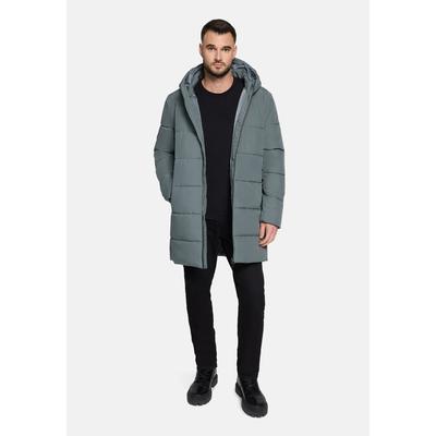 Outdoorjacke VOICE "Herren Winterjacke Wintermantel mit Kapuze", Herren, Gr. S, grau (salvia), Obermaterial: 100% Polyester. Futter: 100% Polyester. Füllung: 100% Polyester, tailliert, Jacken Outdoorjacke