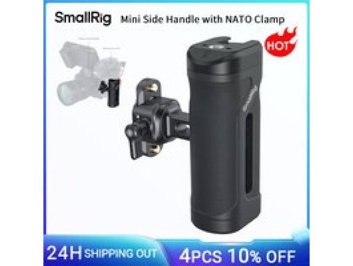 SmallRig Mini zijhandgreep met NATO-klem NATO-rail Lichtgewicht kooigreep voor Sony voor DSLR, hand omhoog en omlaag verstelbaar -5947