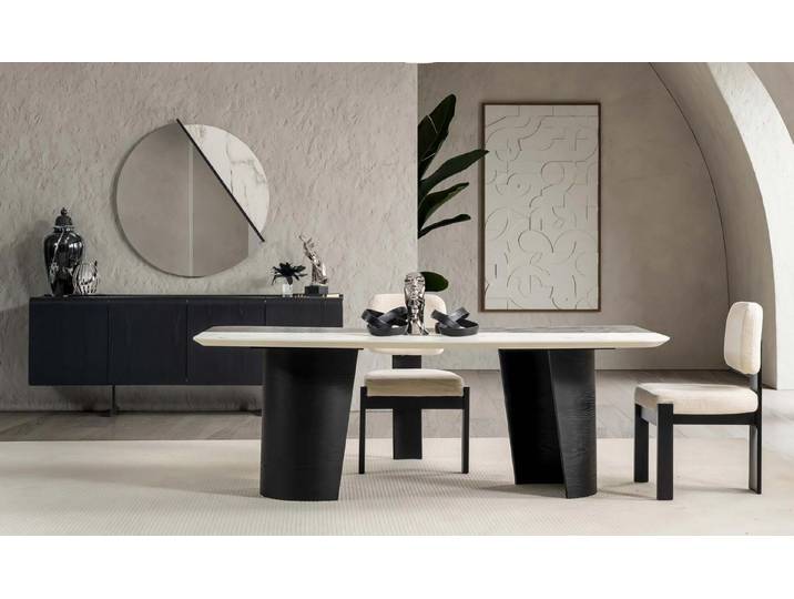Xlmoebel Sideboard Sideboard Set Wandspiegel Modern Schwarz Edel Luxus Design (2 St., 2-tlg)