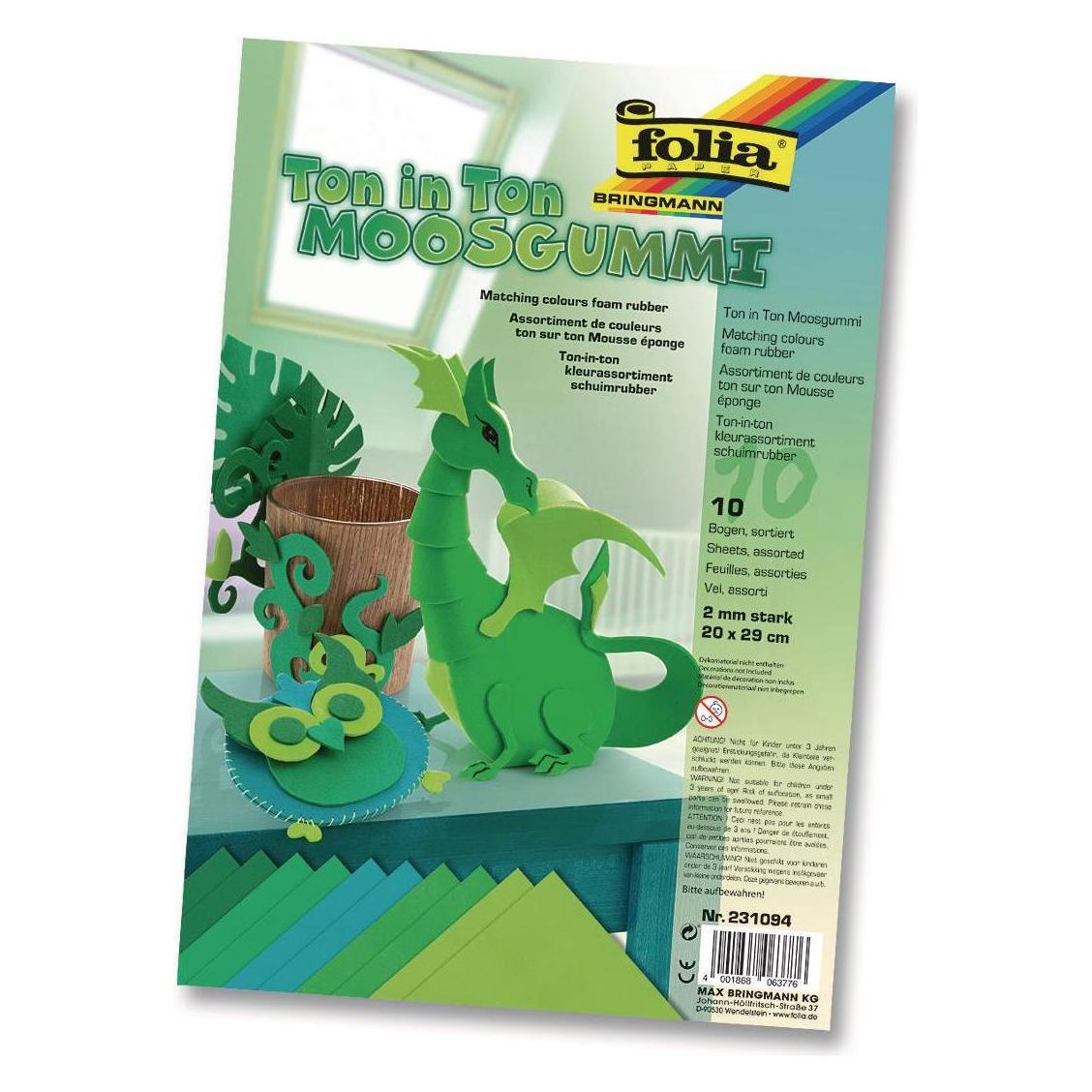 Folia Moosgummi-Set Ton in Ton grün (231094)