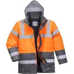Warnschutz Winterjacke "S467" Traffic - XL - orange/grau