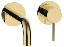Herzbach MODUL7 Waschtisch-Armatur 70.701602.1.03 Fertigset 160mm PVD Gold