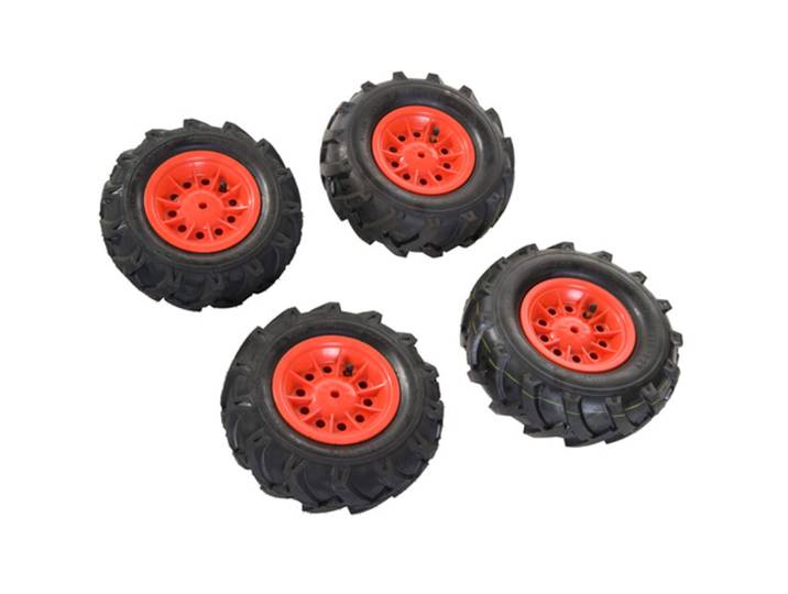 Luftreifen-Kit Rolly Toys 310x95/325x110 Schwarz Kunststoff - Farbe: Schwarz/Rot - Trettraktor