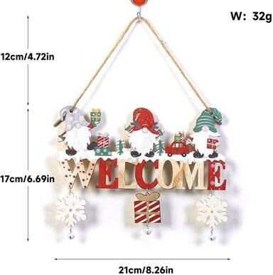 Uplift Treasures Christmas Wooden Hanging Ornament Merry Christmas Tree Pendant h