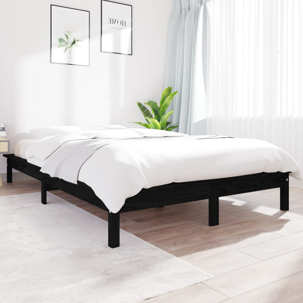 Alpen Home Schrader Solid Wood Bed black 180 x 200 cm