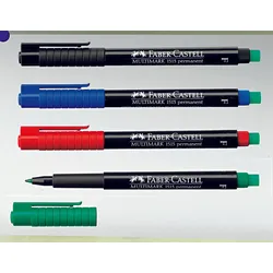 FABER-CASTELL Multimark 1513 F permanent Folienstifte-Set 0.6 mm Mehrfarbig