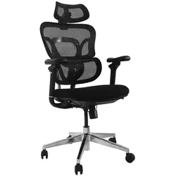 Equip Ergonomischer Premium-Bürostuhl mit Kopfstütze und Armlehnen, Schwarz