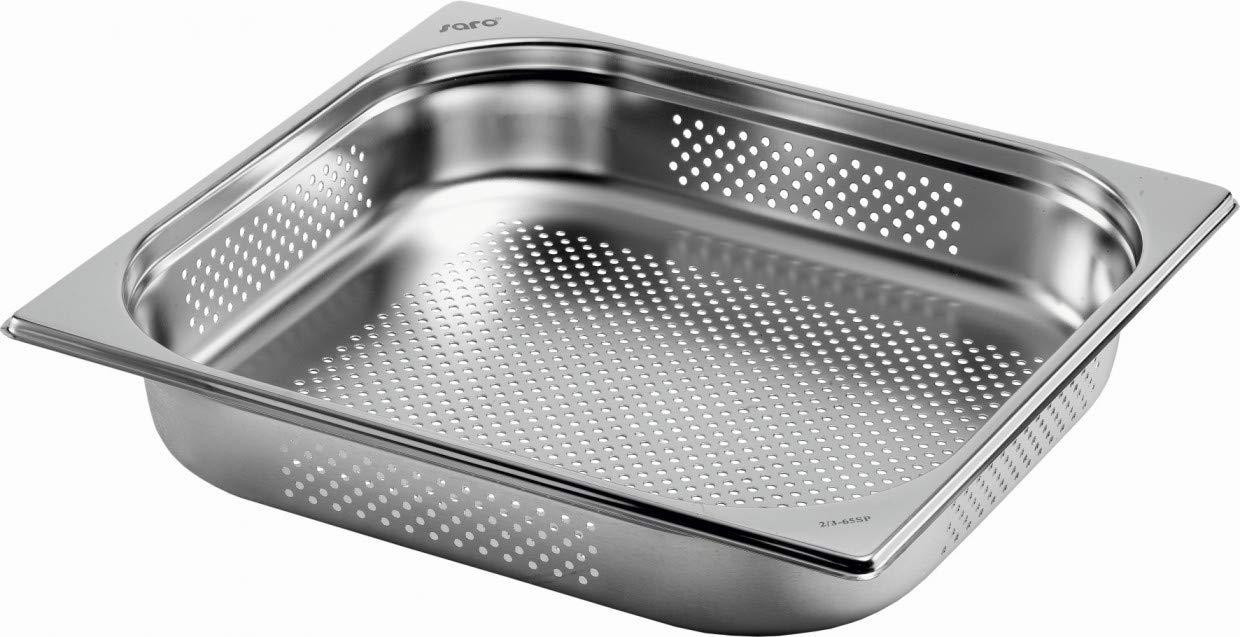 Dripio GN-container 2/3 geperforeerd roestvrij staal Diepte: 100 mm