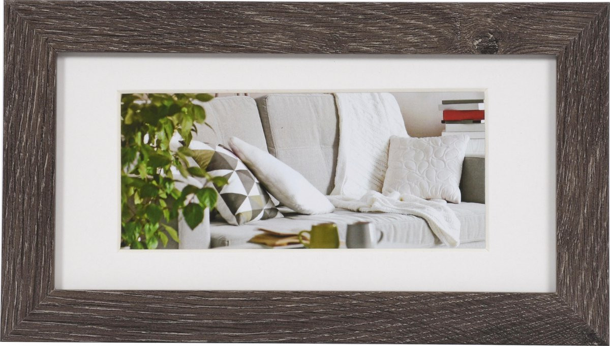 Henzo Moderne Fotolijst Donkergrijs - Fotomaat 10x20 cm