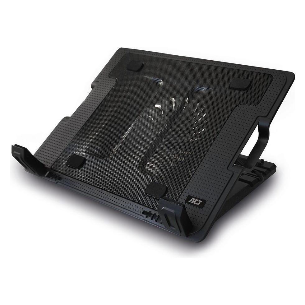 ACT Laptop cooling stand, up to 17", adjustable height (5 positions), 2-port hub (AC8110)