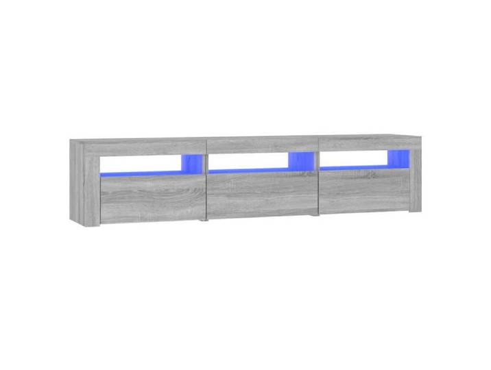 NOUVEAU Meuble télé - Meuble TV - Console TV - avec lumières LED - Console TV - Sonoma gris - 180x35x40cm 27257