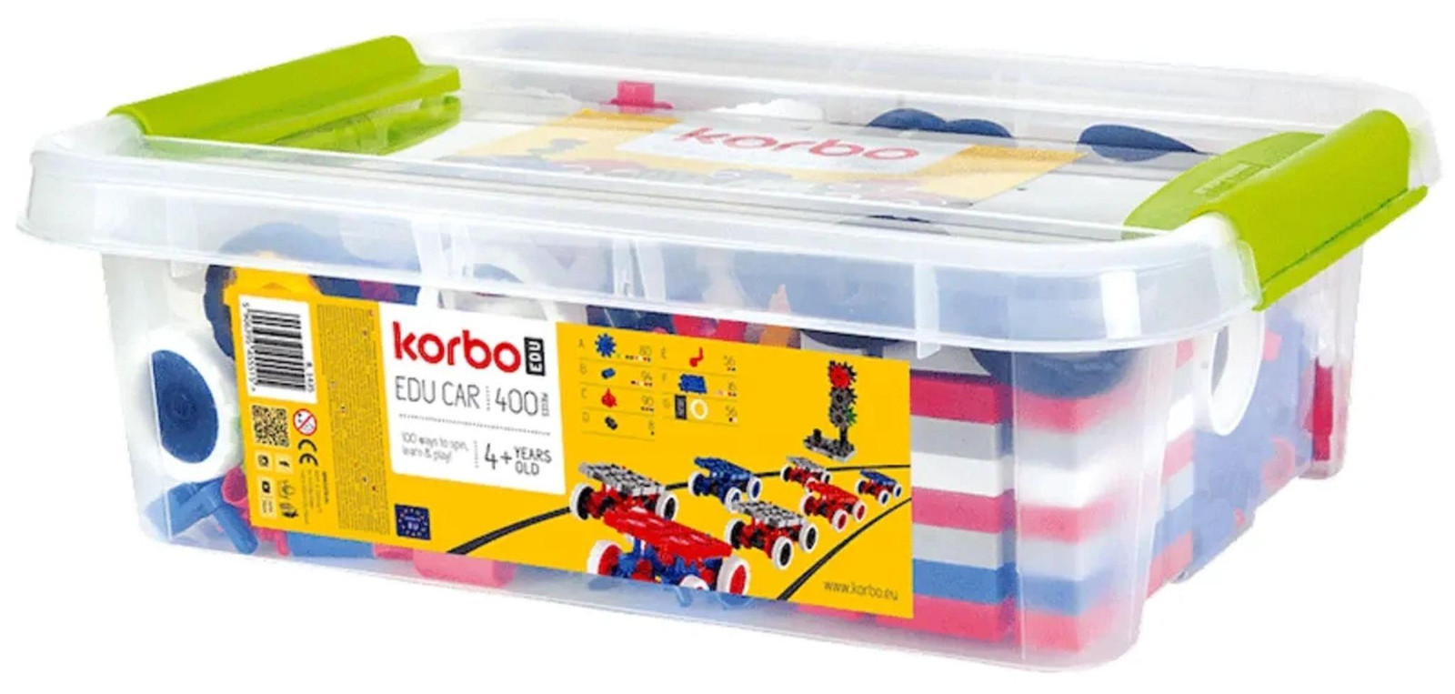 Korbo Edu Car 400 constructieblokken met voertuigen voor kinderen vanaf 4 jaar