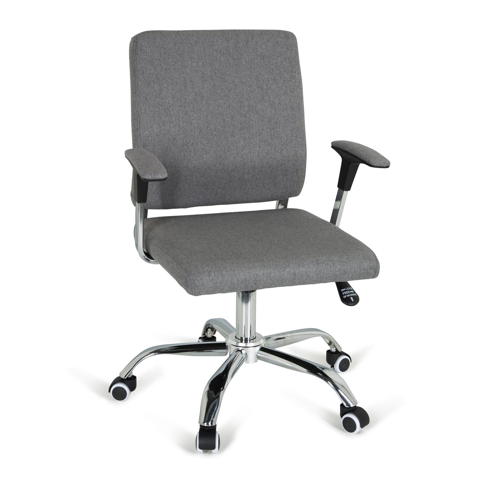 hjh OFFICE Home Office Chefsessel CHARLES I Stoff mit Armlehnen
