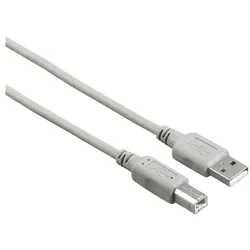 Hama USB-Kabel 2.0 A/B-Stecker 5 m grau