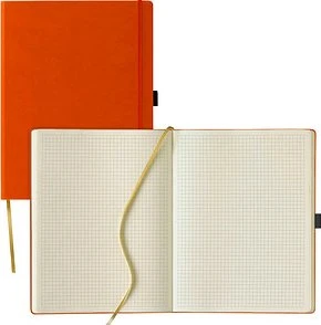 Lediberg Notizbuch Tucson ca. DIN A4 kariert, orange Hardcover 240 Seiten