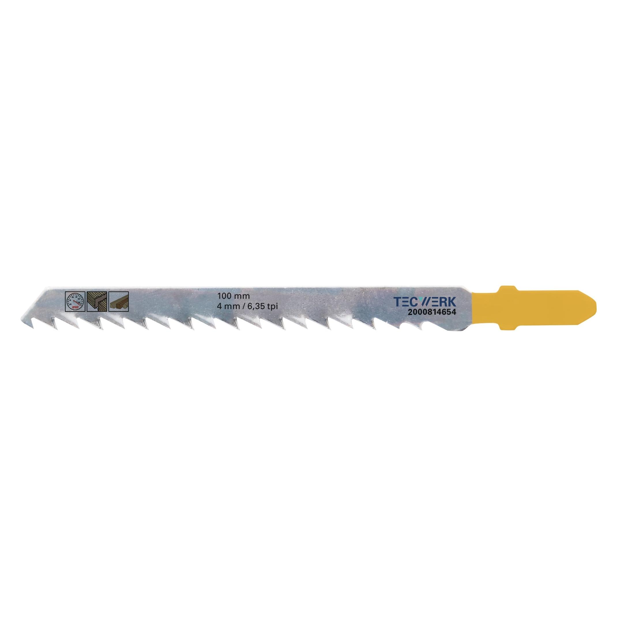 Tecwerk Stichsägeblatt Gesamtlänge 100 mm Zahnteilung 4 mm Stärke 1,27 mm HCS (2000814654)