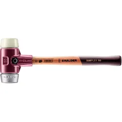 HALDER SIMPLEX - Schonhammer mit TE-Gehäuse und Holzstiel, Nylon / Weichmetall - 3089.050