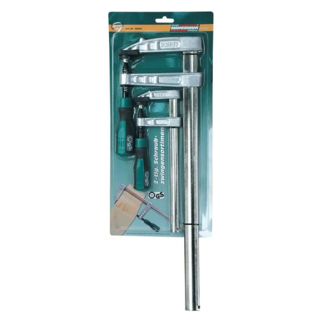 Mannesmann Schraubzwingen-Satz, 2-tlg., DIN 5117 (100 mm) (M90440)