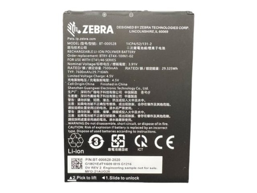 Zebra Tablet-Akku - PowerPrecision - Lithium-Ionen (BTRY-ET401-10INC-01)