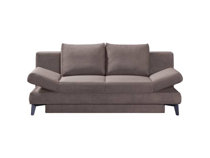 Novel Schlafsofa, Taupe, Metall, 2-Sitzer, Füllung: Schaumstoffflocken, 200x85x90 cm, Stoffauswahl, Wohnzimmer, Sofas & Couches, Schlafsofas, Schlafsofas mit Bettkasten