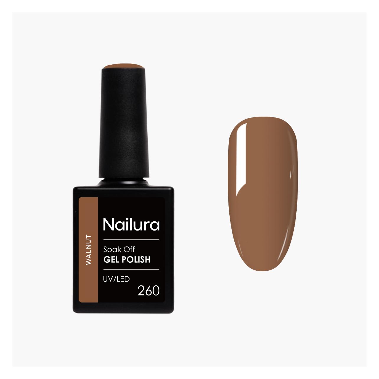 Nailura - Gel Polish 260 - Walnut - 10 ml (Walnut, Warmes) (70279)