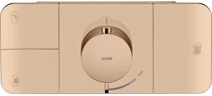 Hansgrohe Axor One Fertigmontageset 45713300 Unterputz-Thermostatmodul, 3 Verbraucher, polished red gold